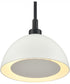 Pelham 10'' Wide 2-Light Pendant - Matte Black/Matte White