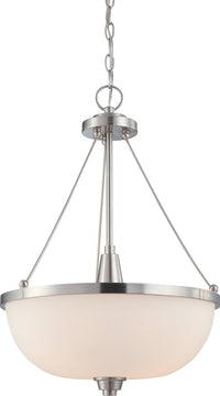 17"W Helium 3-Light Pendant Brushed Nickel