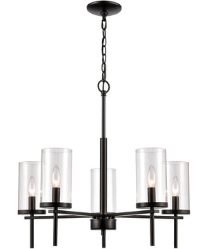 5-Light Chandelier Black