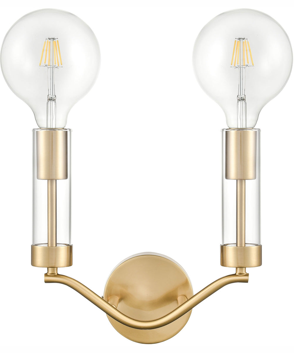 Celsius 11'' High 2-Light Sconce - Satin Brass