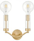 Celsius 11'' High 2-Light Sconce - Satin Brass