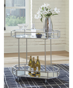 29"H Kadinburg Bar Cart Silver