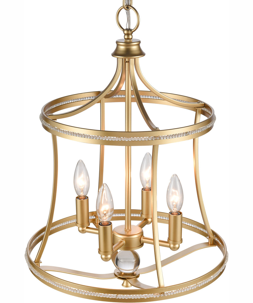 Noura 15.5'' Wide 4-Light Pendant - Champagne Gold