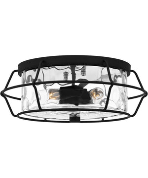 Farragut 3-light Semi Flush Mount Matte Black