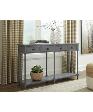 34"H Eirdale Console Sofa Table Gray