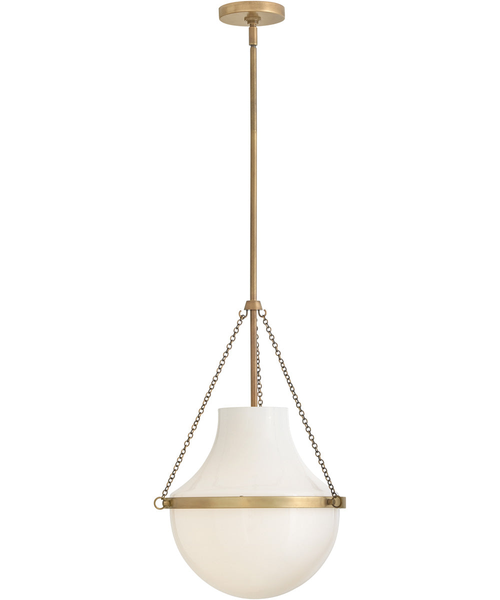 Collins 1-Light Medium Pendant in Heritage Brass