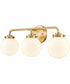 Fairbanks 22.75'' Wide 3-Light Vanity-Light - Brushed Gold/Opal