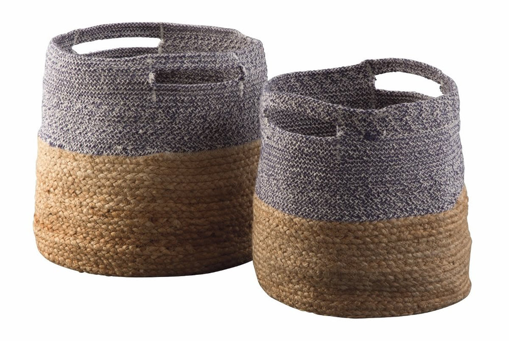 Parrish Basket Set (Set of 2) Natural/Blue