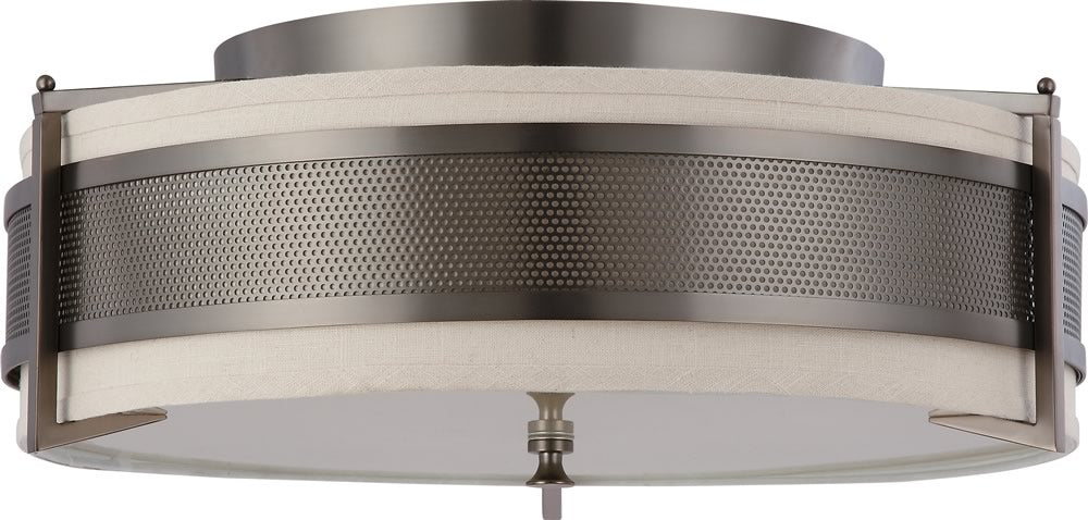 24"W Diesel 4-Light Close-to-Ceiling Hazel Bronze