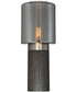 Tanaka 1-Light Table Lamp Charcoal Grey/Brushed Nickel/Smoke Glass