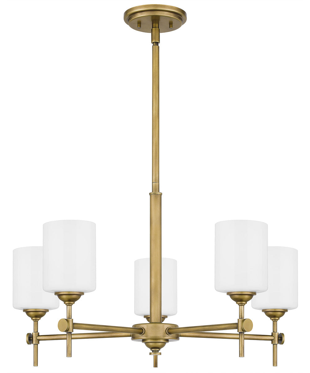 Aria 5-light Chandelier Weathered Brass