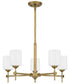 Aria 5-light Chandelier Weathered Brass