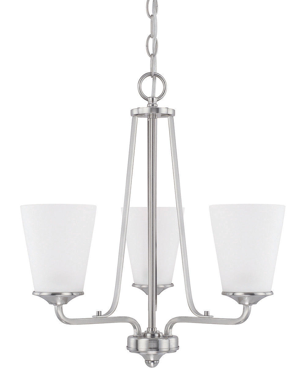 Braylon 3-Light Chandelier In Brushed Nickel