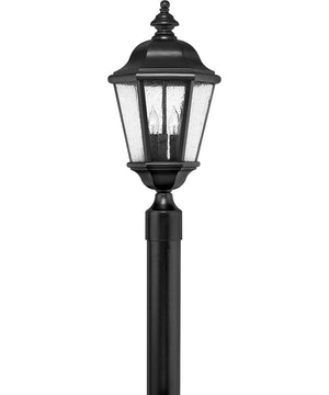 Edgewater 3-Light Large Outdoor Post Top or Pier Mount Lantern 12v in Black