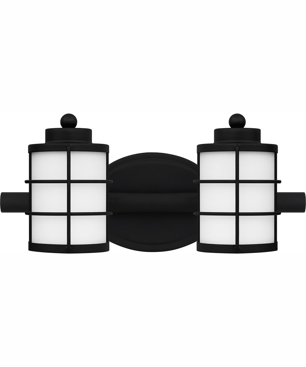 Hazlett Medium 2-light Bath Light Matte Black