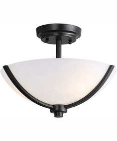 Deven 3-Light Semi-Flush Mount Black