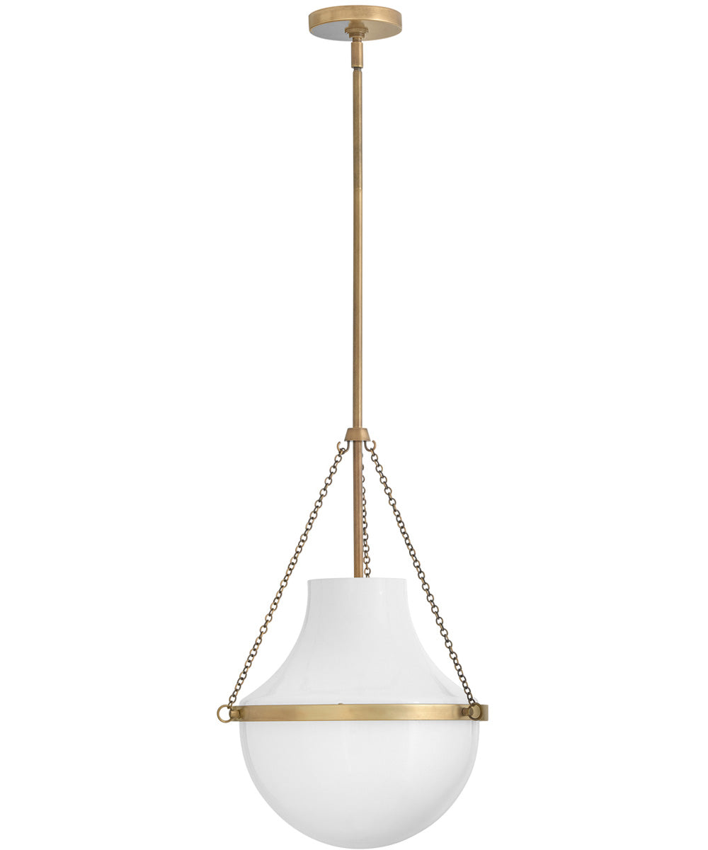 Collins 1-Light Medium Pendant in Heritage Brass