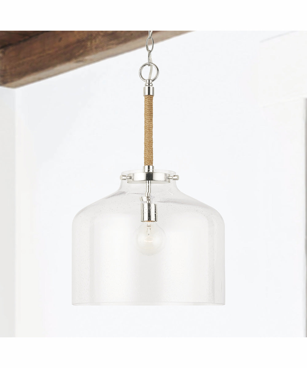 Corde 1-Light Pendant Polished Nickel