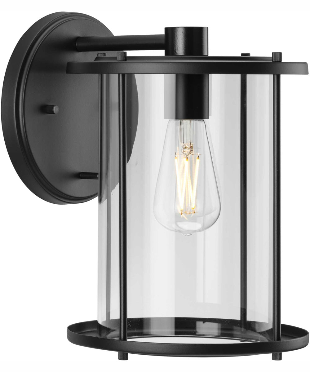 Gunther 1-Light Modern Farmhouse Large Wall Lantern Matte Black