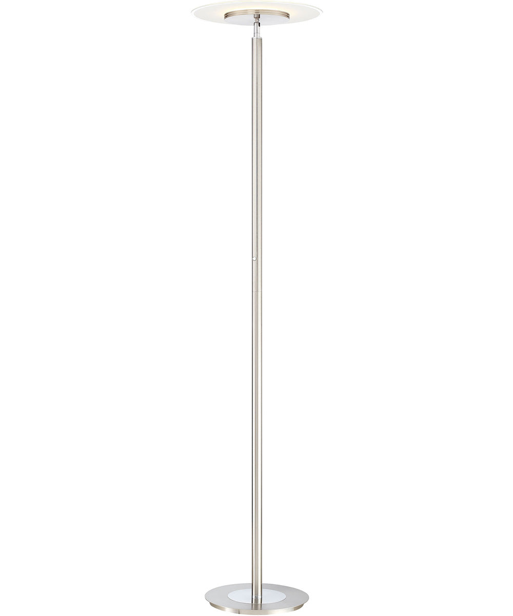 RINGSTA SKAFTET Floor Lamp With LED Bulb, White/nickel, 47% OFF