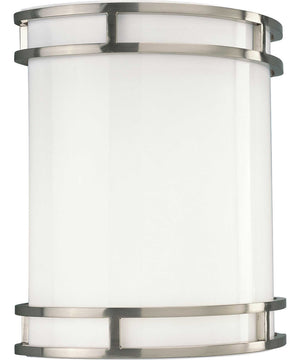 LED Wall Sconce w/Decorative Trim Brushed Nickel