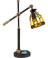 Baroque Tiffany Accent Lamp With Wireless/Usb Charger