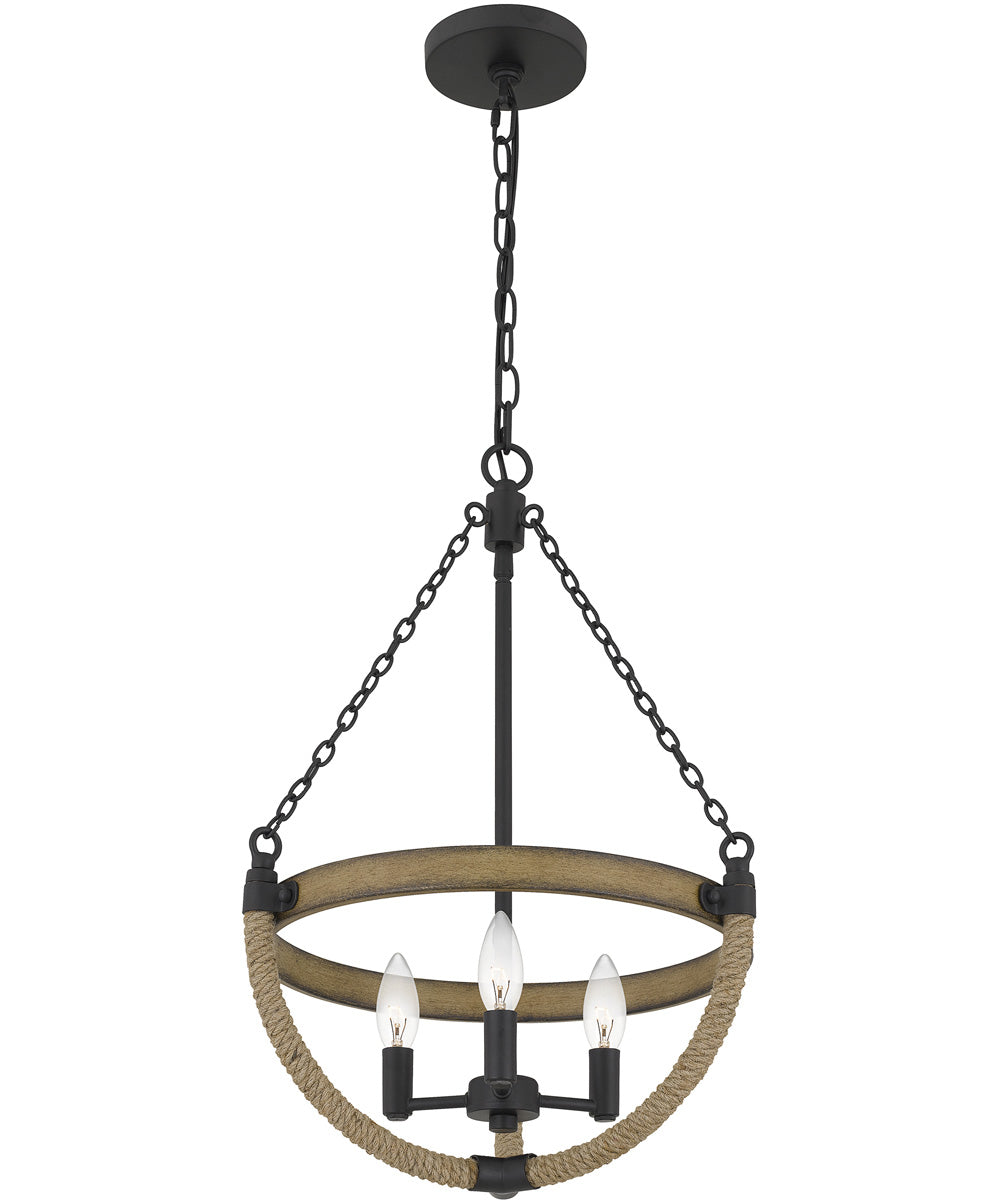 Wagner 3-light Pendant Matte Black