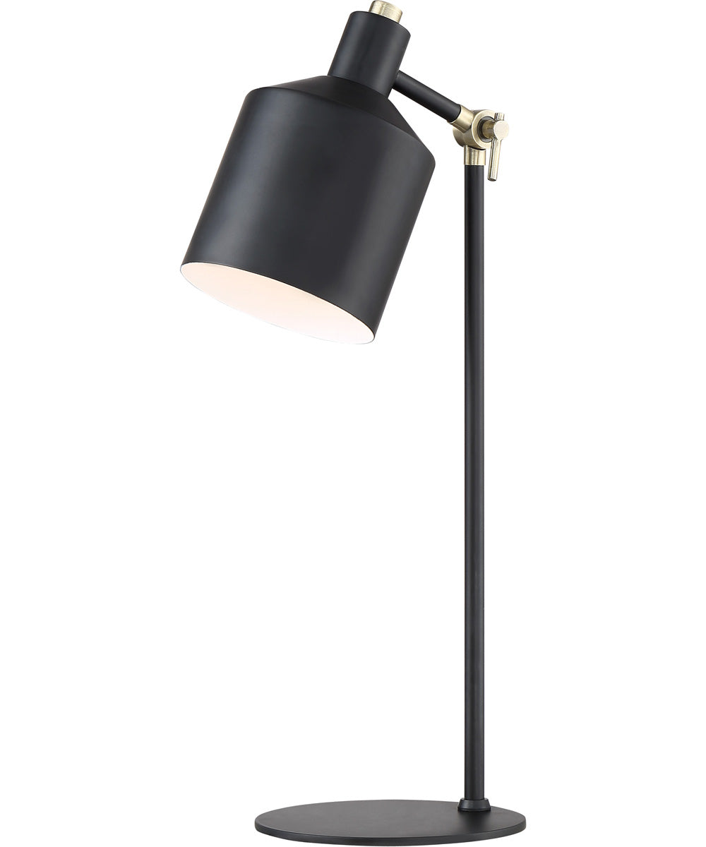 Macall 1-Light Metal Desk/Table Lamp Black