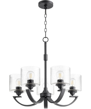 24"W Dakota 5-light Chandelier Noir