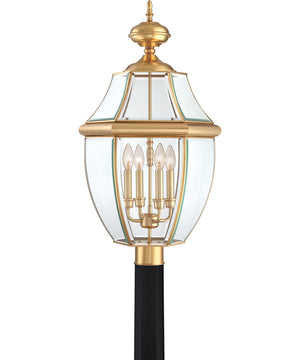 Newbury Extra Large 4-light Outdoor Post Light Polished Brass