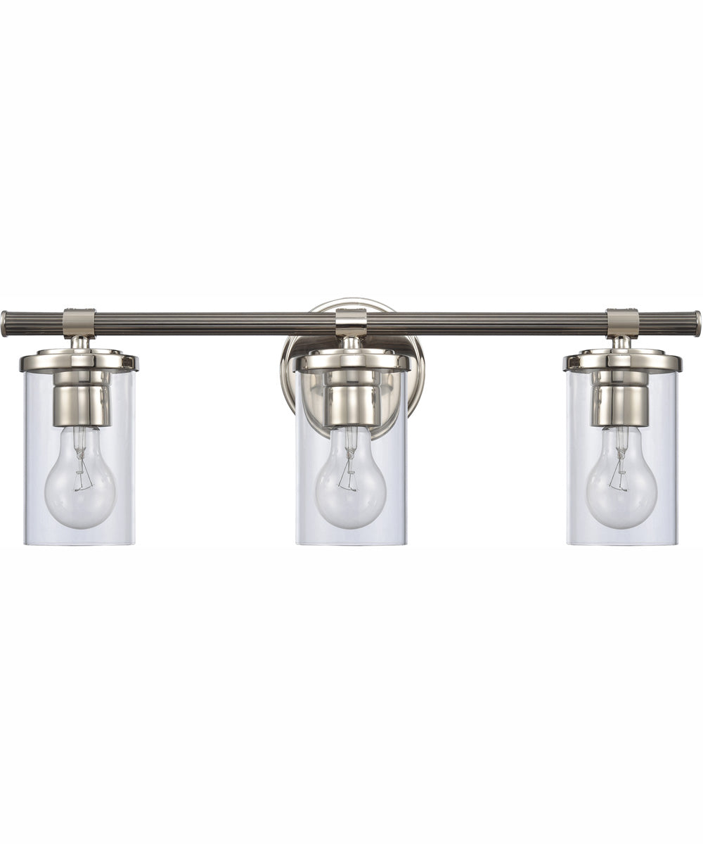 Burrow 22'' Wide 3-Light Vanity-Light - Polished Nickel