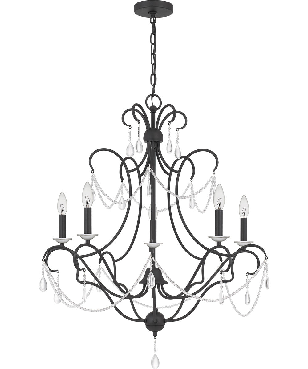 Bray 5-light Chandelier Earth Black