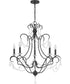 Bray 5-light Chandelier Earth Black