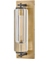 Lourde 1-Light Medium Wall Mount Lantern in Heritage Brass