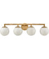 Gillian 32'' Wide 4-Light Vanity-Light - Natural Brass