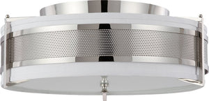 24"W Diesel 4-Light Close-to-Ceiling Polished Nickel