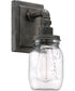 Squire Small 1-light Wall Sconce Rustic Black