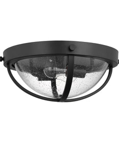 Lincoln 2-Light Close-to-Ceiling Matte Black