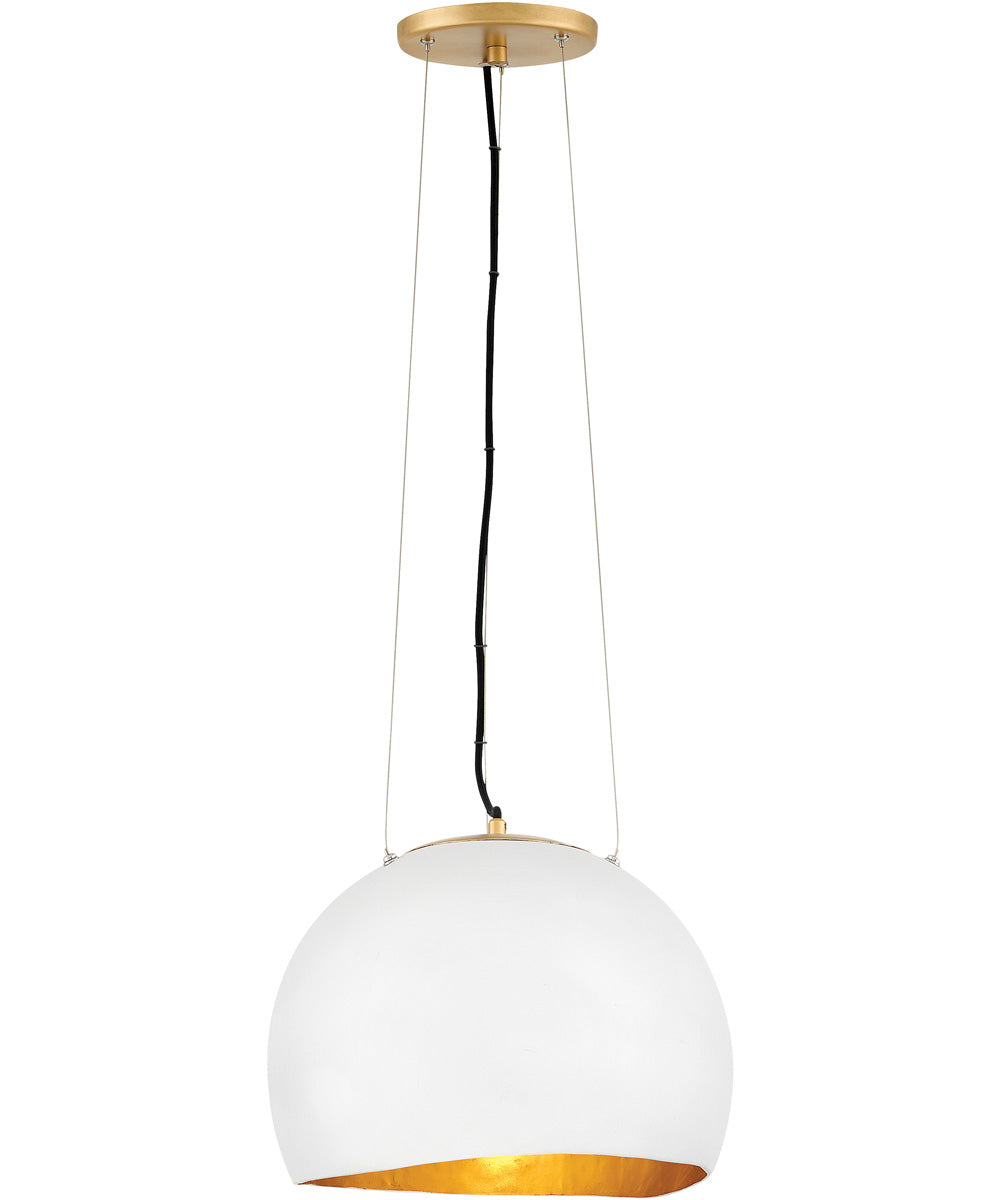 Nula 1-Light Medium Pendant in Shell White