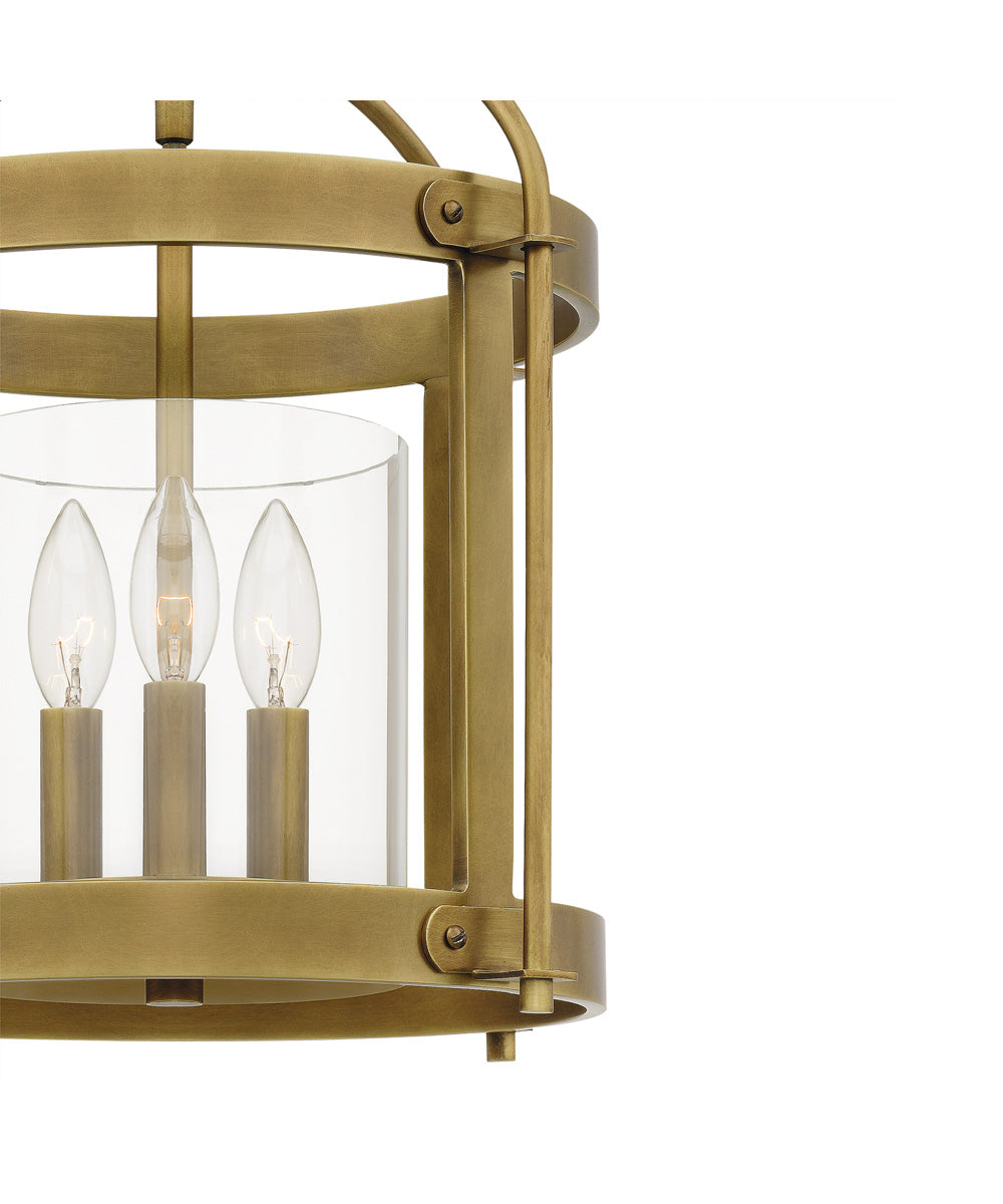 McPherson 3-light Semi Flush Mount Weathered Brass