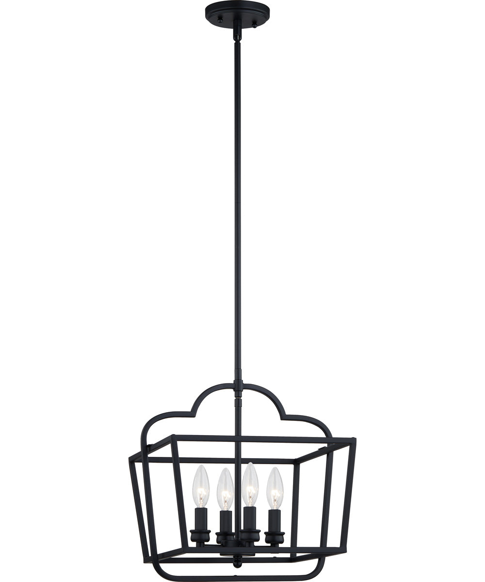 Blanche 4-light Pendant Matte Black