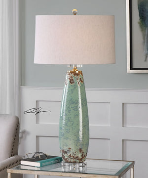 35"H Rovasenda Mint Green Table Lamp