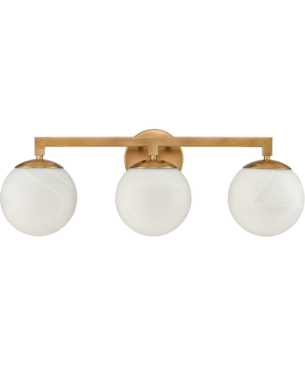 Gillian 24'' Wide 3-Light Vanity-Light - Natural Brass