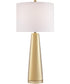 Tyrone 1-Light Table Lamp L.Gold Ceramichrome/ White Fabric Shade