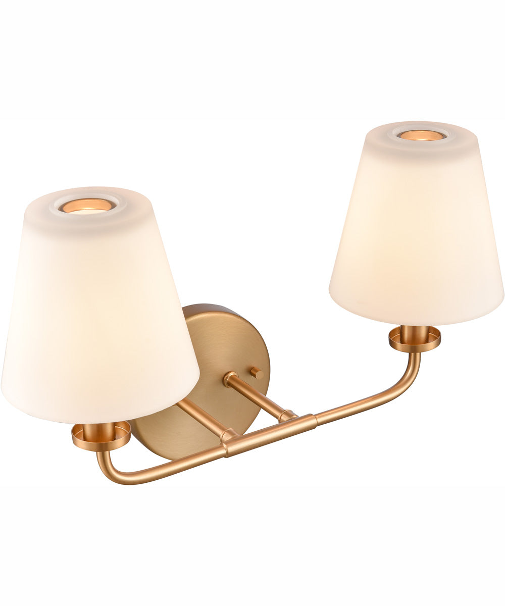 Hoyle 16'' Wide 2-Light Vanity-Light - Brushed Gold