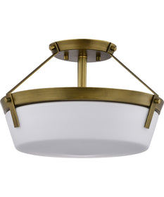 Rowen 3-Light Close-to-Ceiling Natural Brass