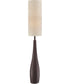 Clayman 1-Light Floor Lamp Black/Linen Fabric Shade