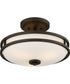 Cadet Medium 3-light Semi Flush Mount Old Bronze