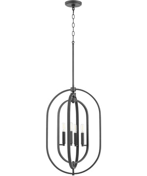 16"W 4-light Pendant Noir