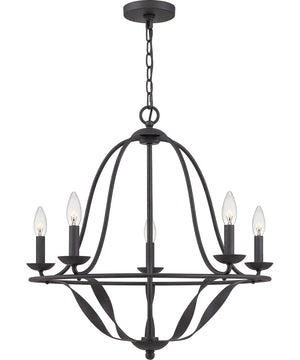 Bradbury 5-light Chandelier Grey Ash